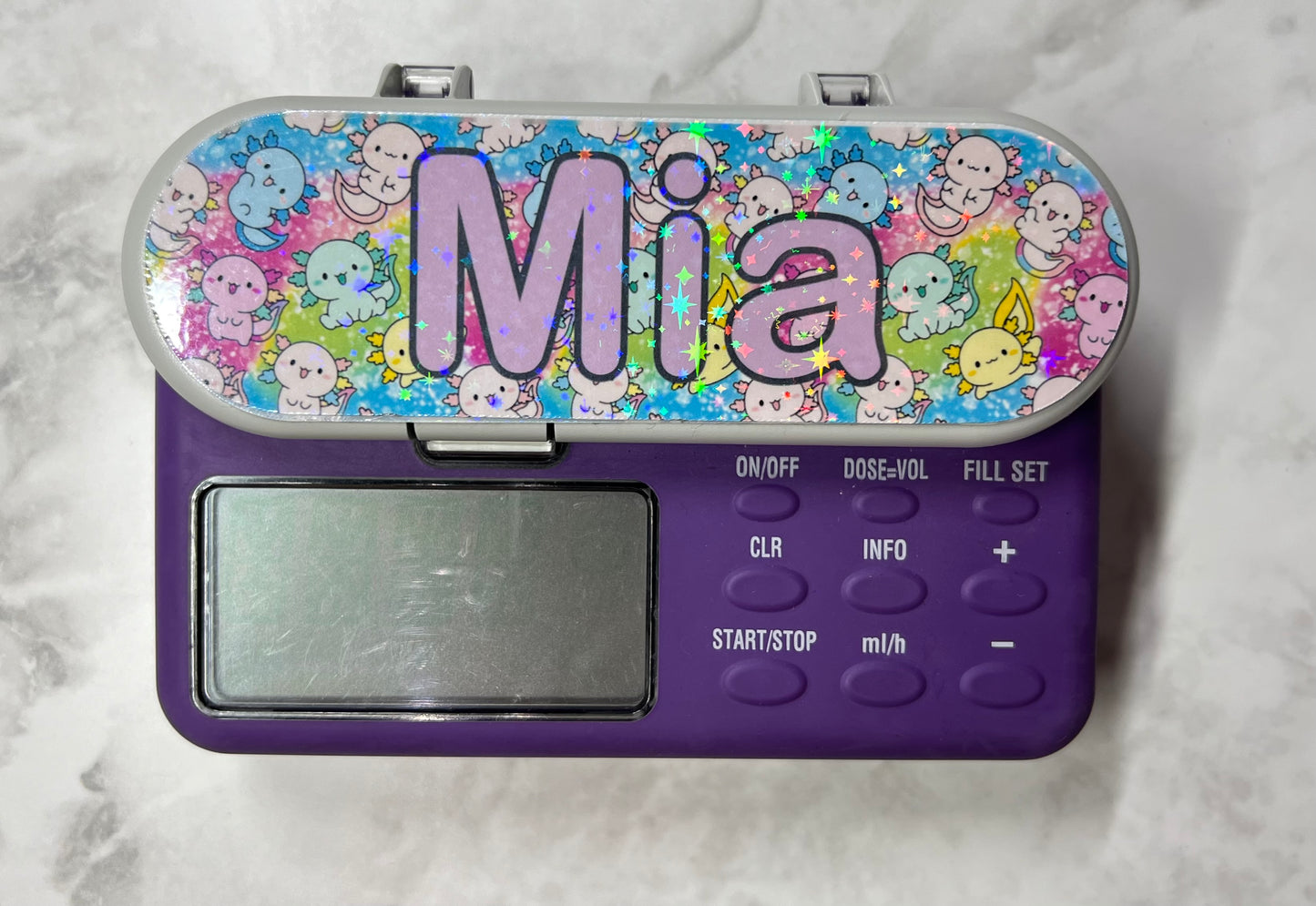 Axolotl‘s personalised Nutricia infinity and infinity 3 pump sticker