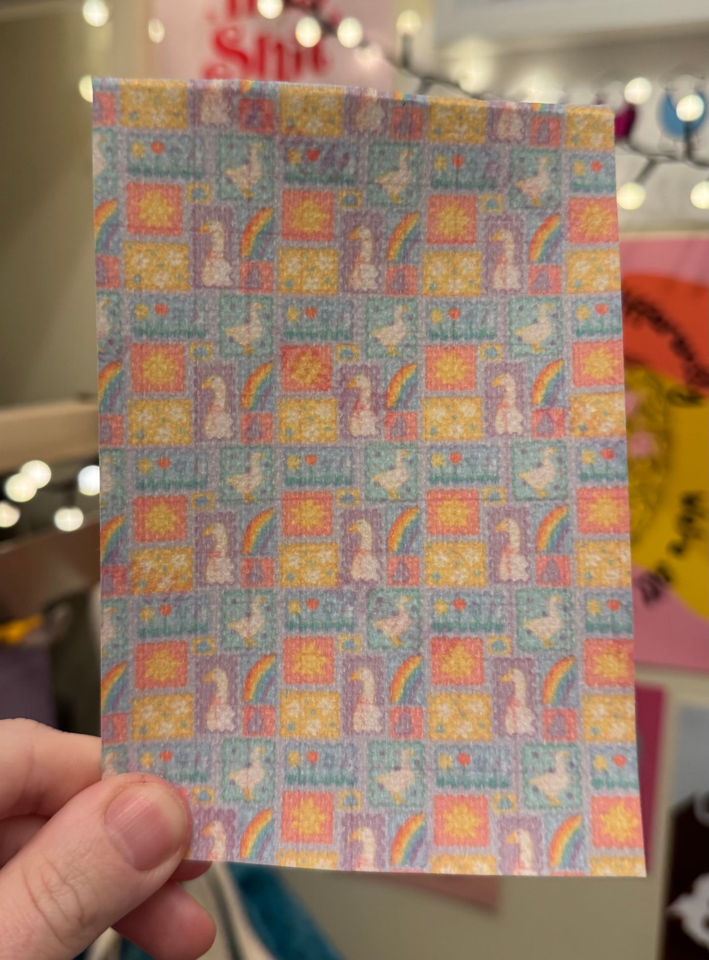 Patchwork rainbow ducks Tubie tape