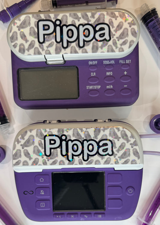 Cute Seals summer personalised Nutricia infinity and infinity 3 pump  sticker
