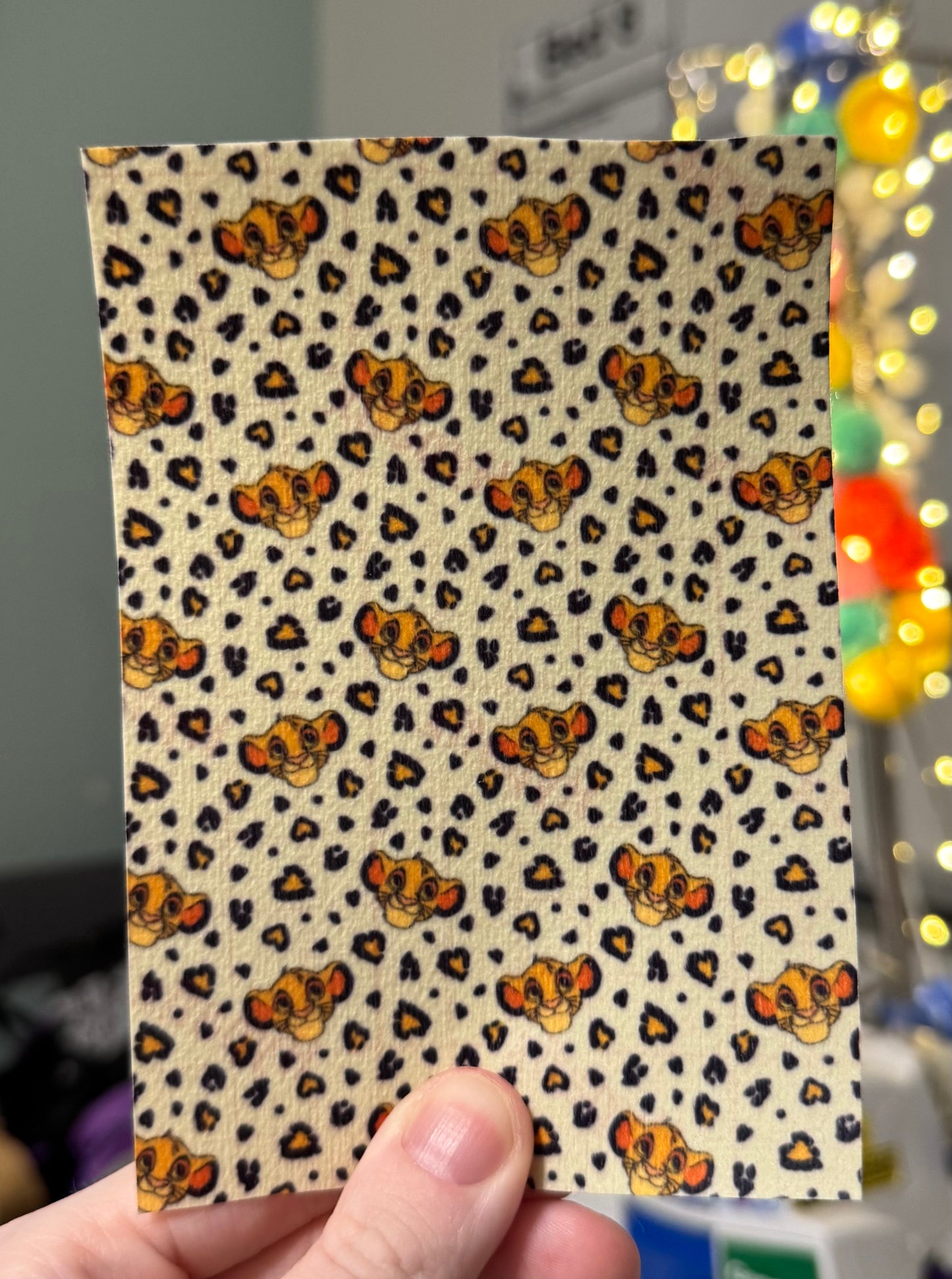 Simba on leopard print Tubie tape