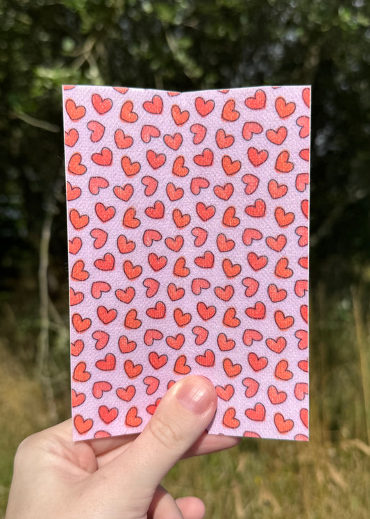 Big pink hearts tubie tape