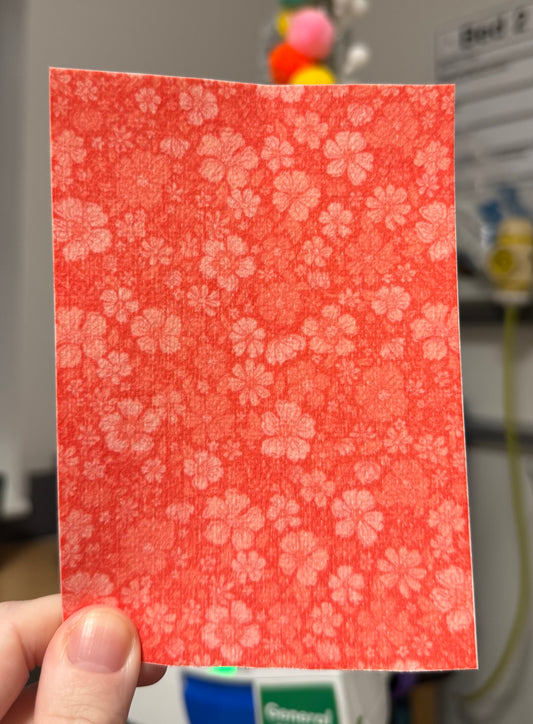 deep pink flowers tubie tape
