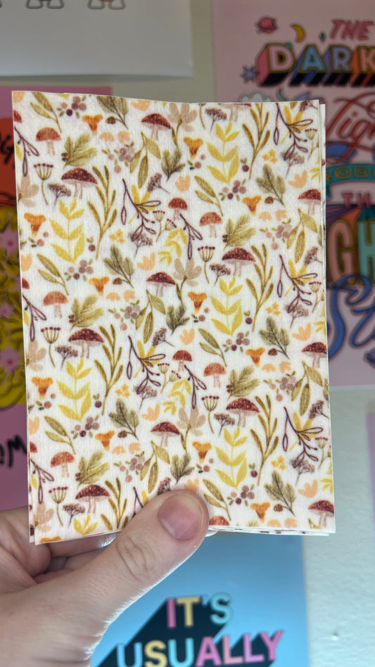 Watercolour mushrooms Tubie tape