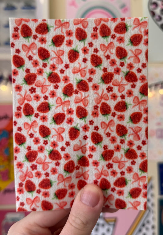 Pink strawberries and pretty bows summer 2025 collections Tubie tape
