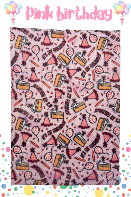 Pink happy birthday celebration Tubie tape