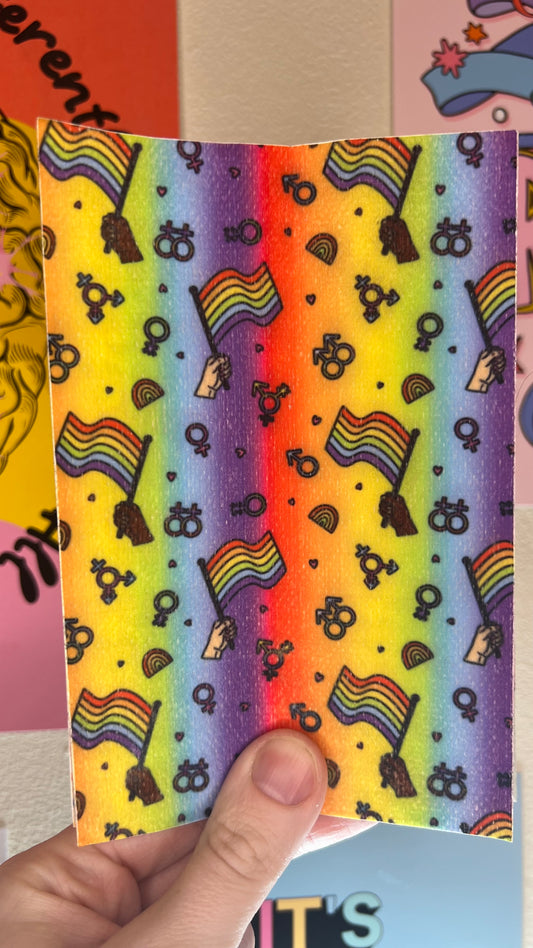 Pride flags and and gender signs rainbow LGBT Tubie tape