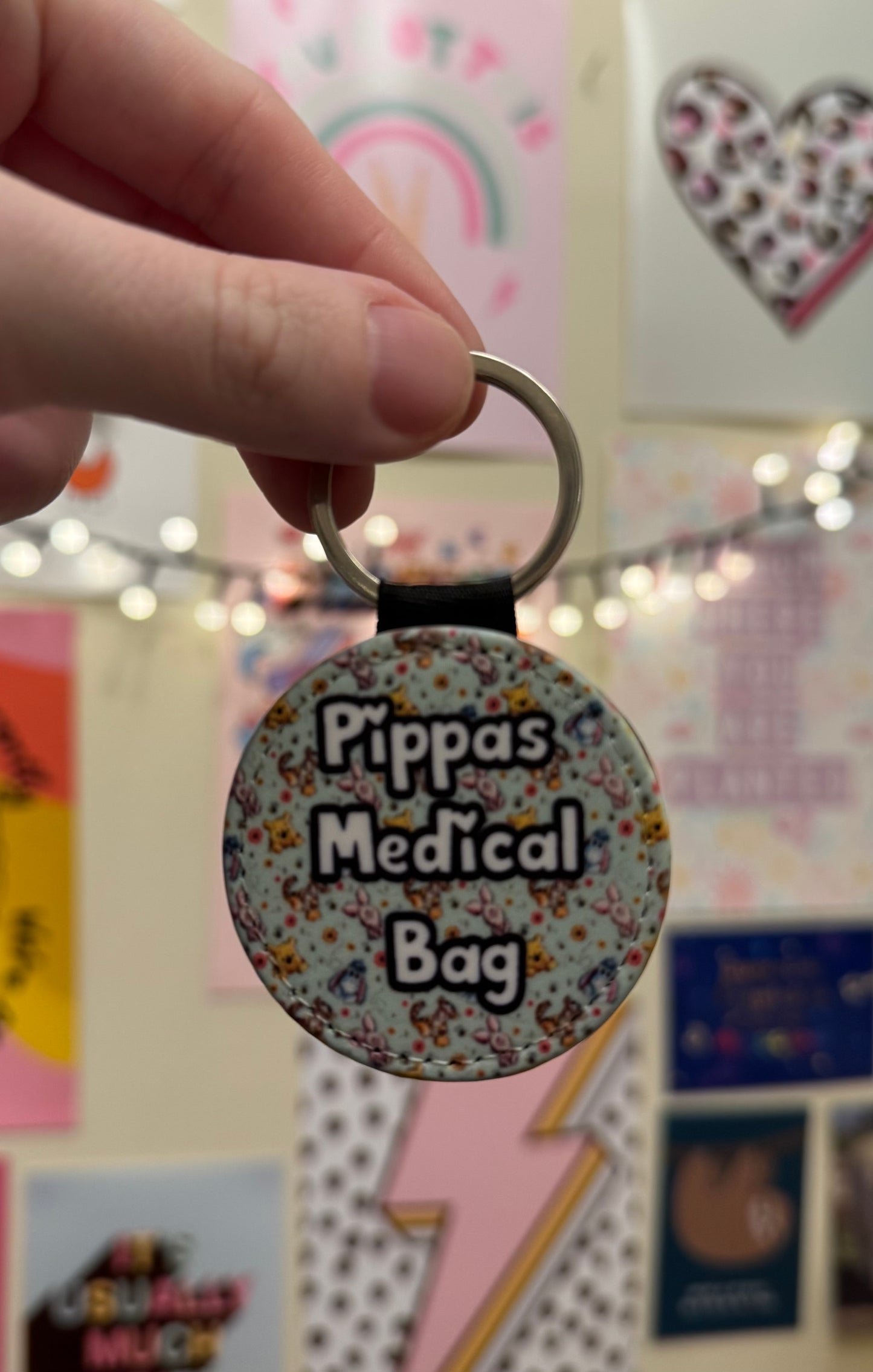 Winnie the Pooh and friends Mini personalised bag tag- “Your NAME! Medical bag” 5cm medical bag tag!