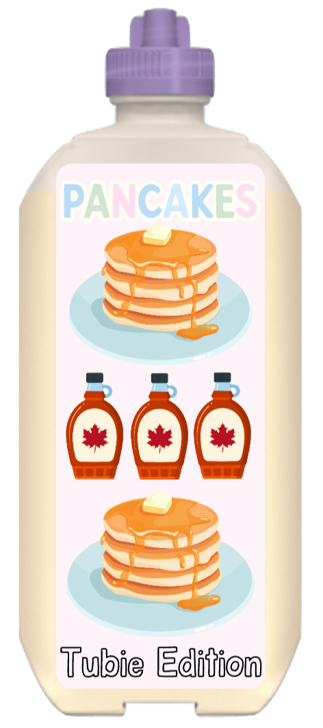 (Nestle Peptamen) Pancakes tubie edition - Foodie al Tubie feed bottle stickers