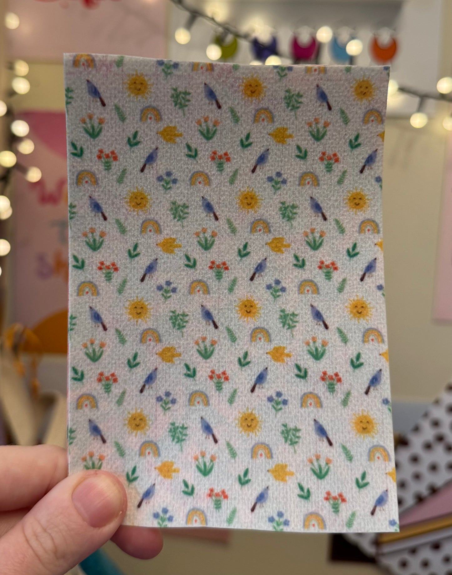 Summer mornings little birds and flowers Tubie tape