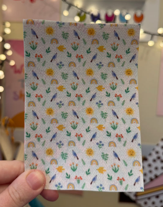 Summer mornings little birds and flowers Tubie tape