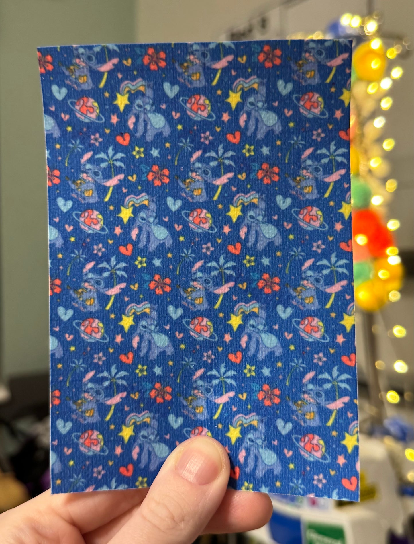 Stitch on navy & the universe Tubie tape