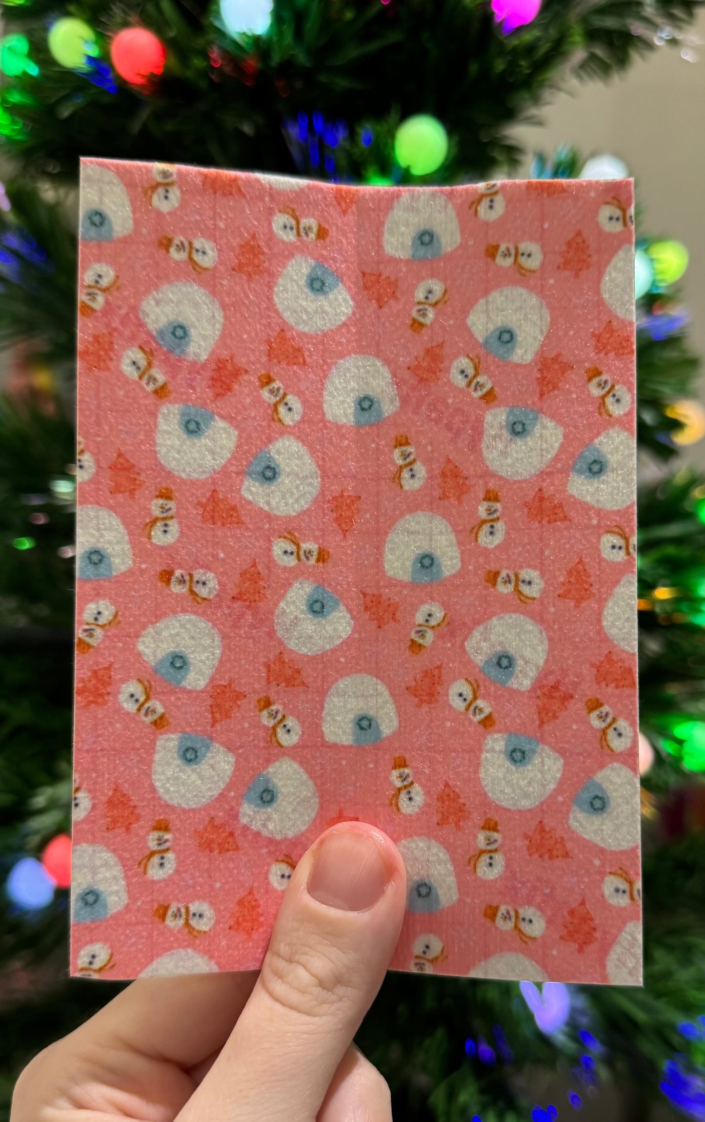 Pink igloos and snowmen Winter Tubie tape collection