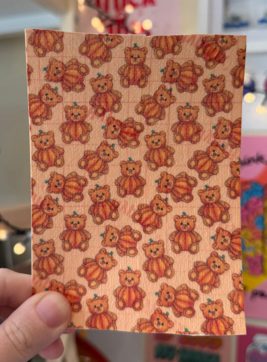 Jellycat inspired pumpkin bear Tubie tape