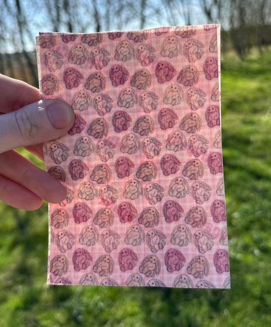 Pink Jellycat bunny’s Tubie tape