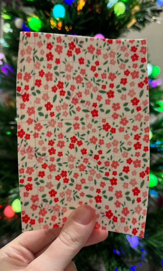 Pink & red Christmas themed floral Winter Tubie tape collection