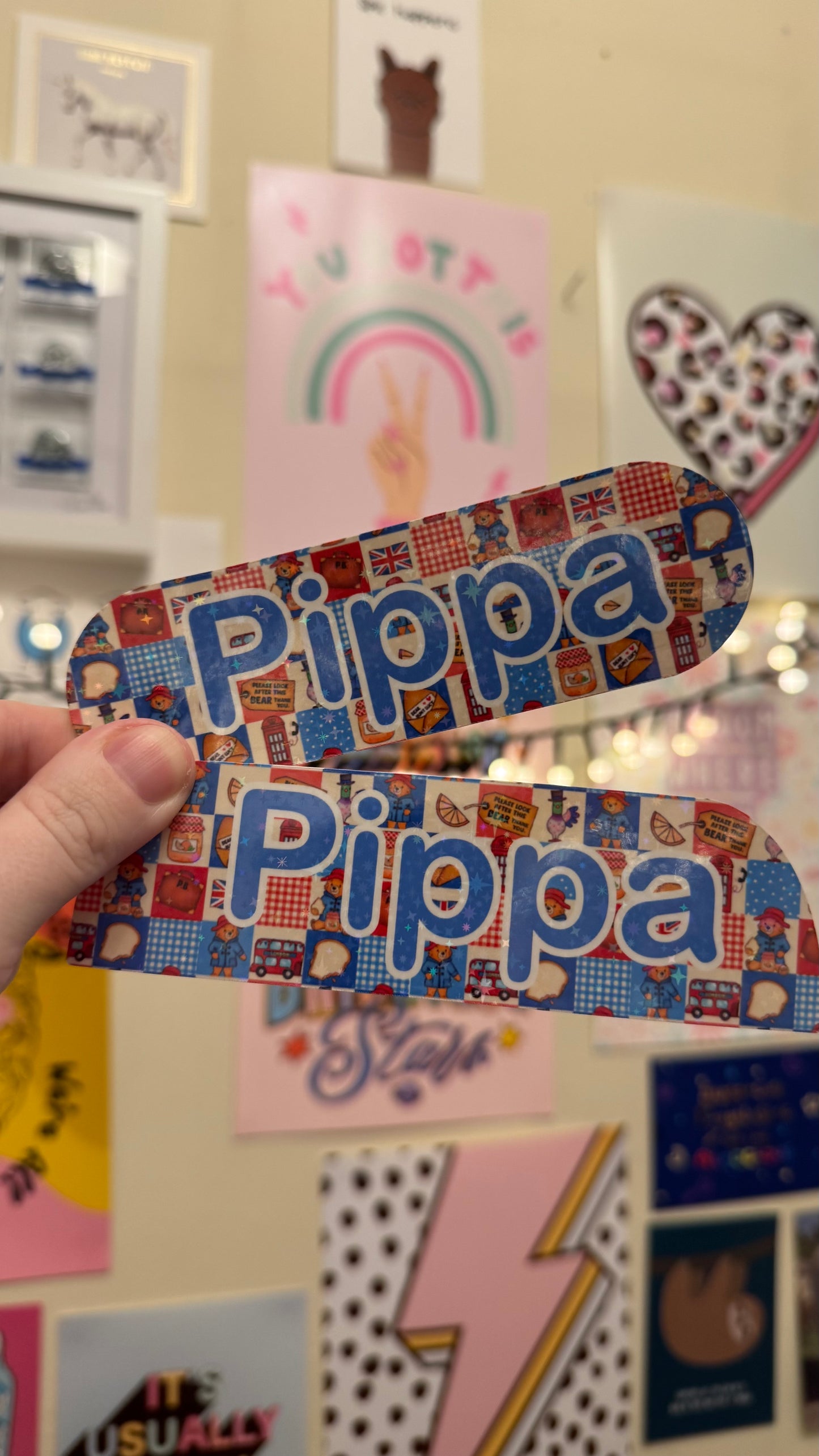 personalised Paddington bear Nutricia infinity and infinity 3 pump sticker