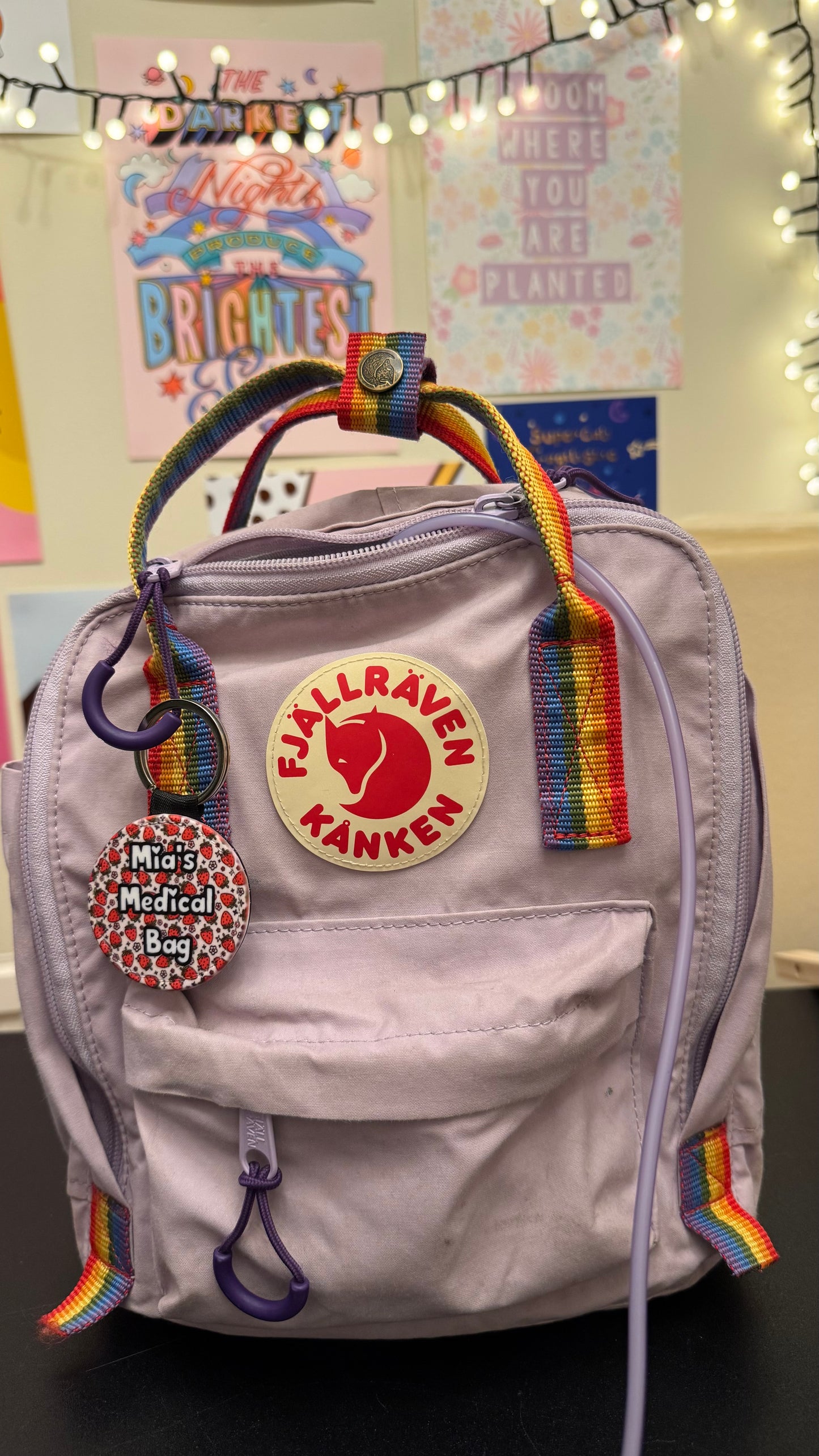 Strawberries Mini personalised bag tag- “your NAME! Medical bag” 5cm medical bag tag!