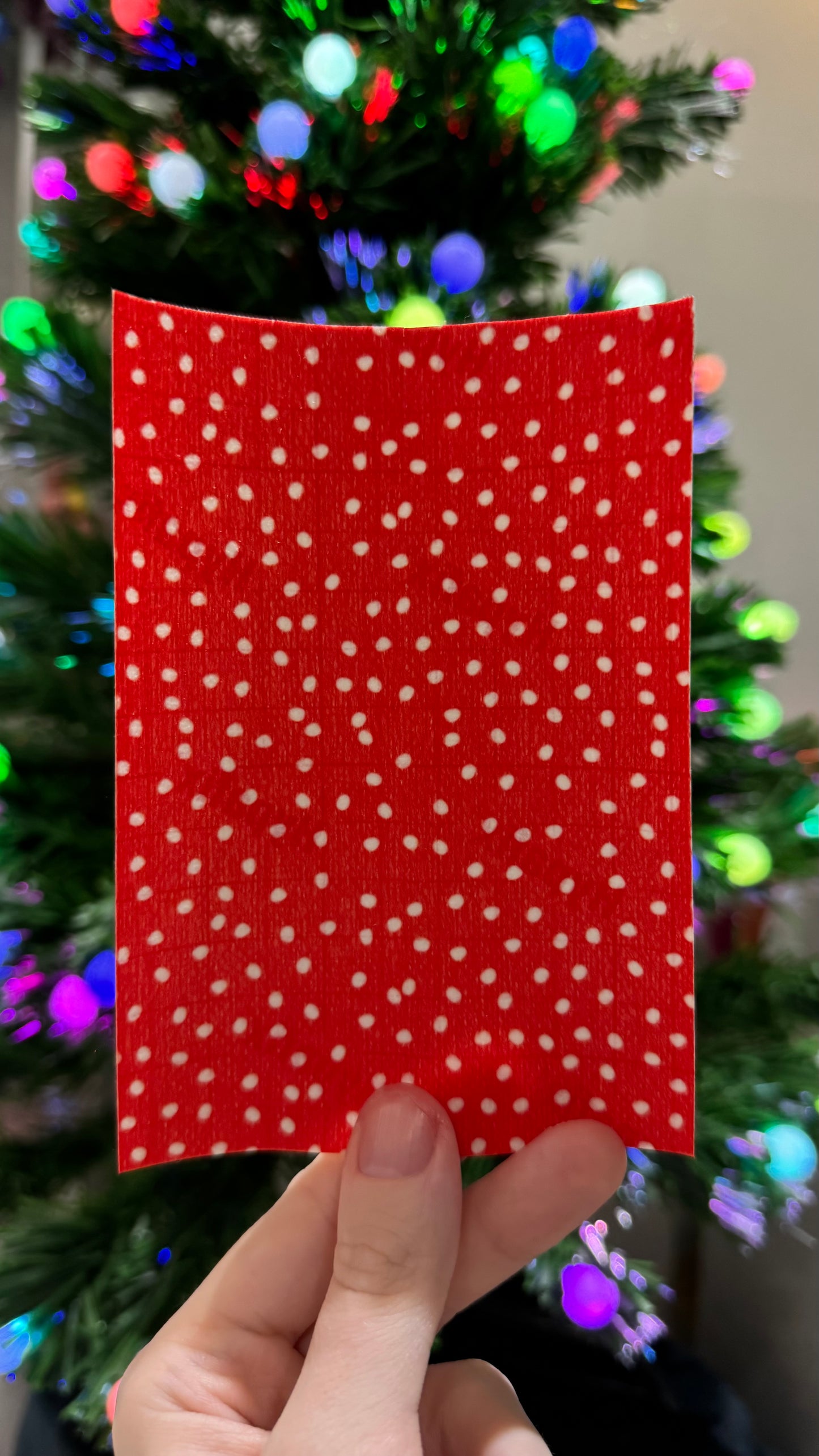 Festive red dots Winter Tubie tape collection