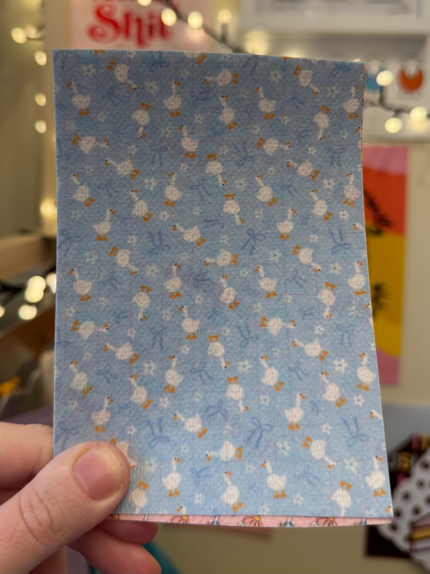 Summer ducks & bows on blue Tubie tape