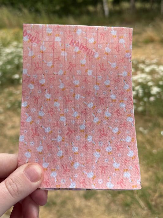 Pretty Pink ducks and bows Tubie tape