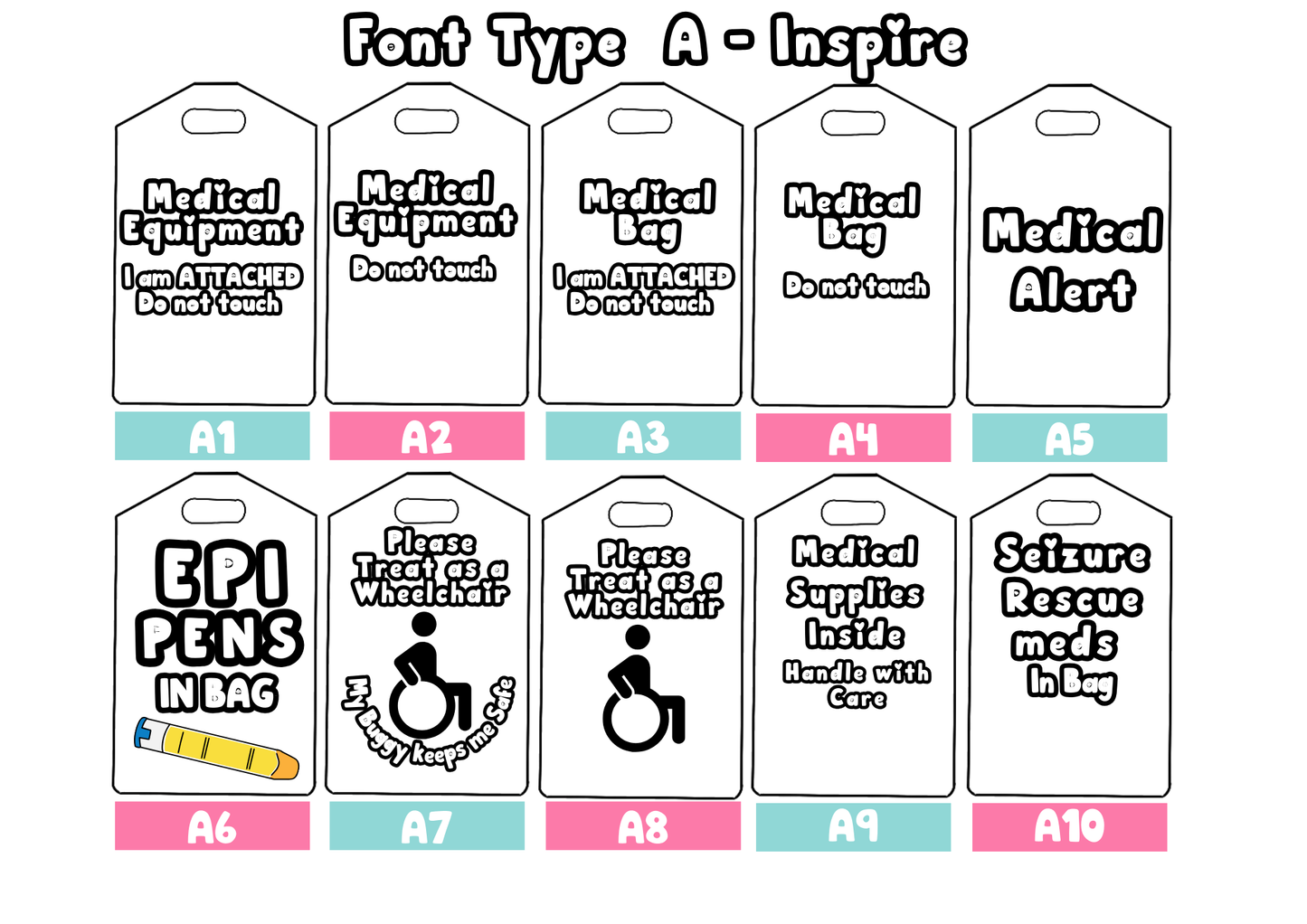 Create Your Own Christmas Medical Bag Tag