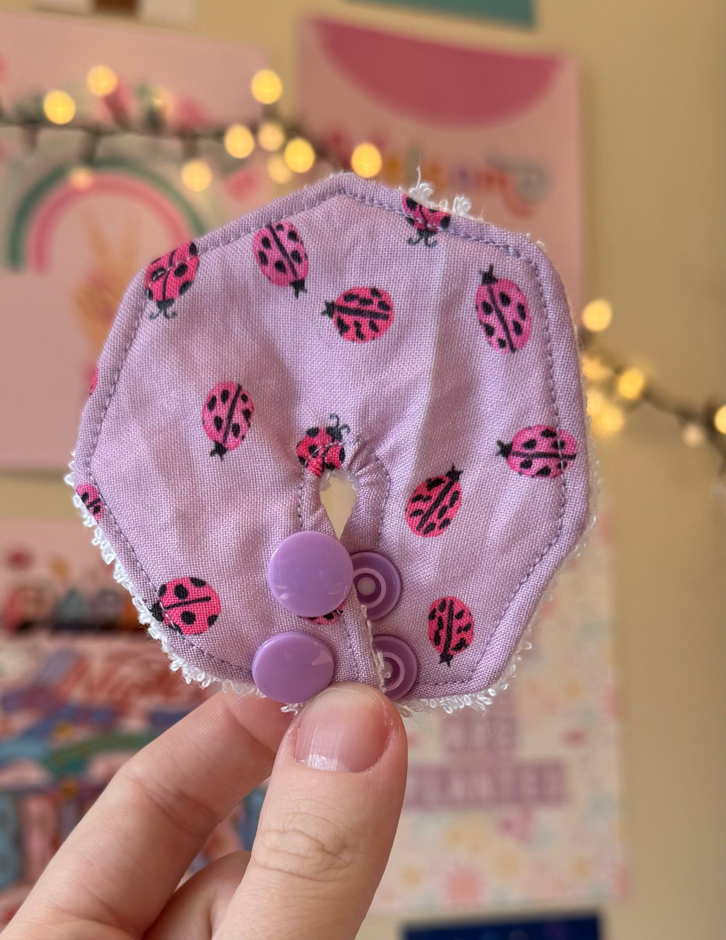 5pc cute rainbows, hearts and pink Tubie pad multipack  collection
