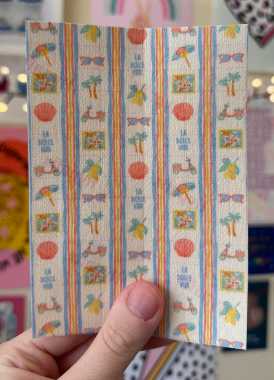 Italian summer, scooter, seaside, la dolce vita, summer 2025 tubie tape collection