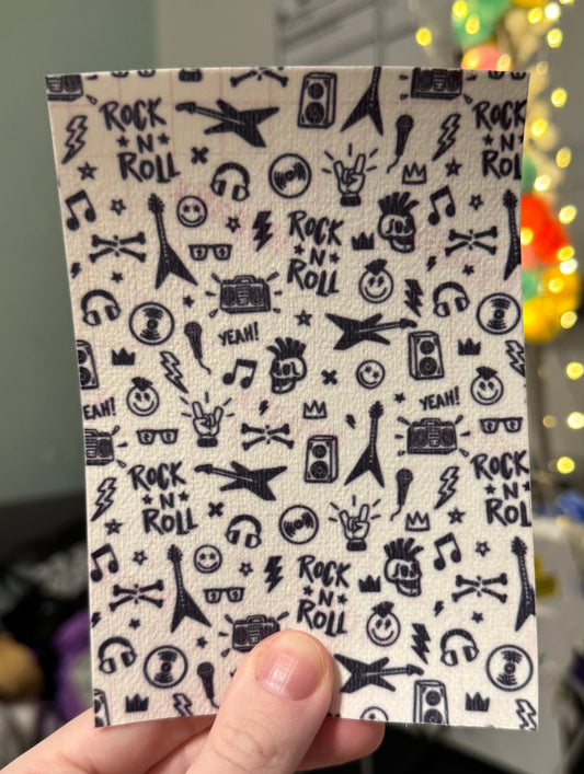 Rock&roll doodles are Music Tubie tape collection