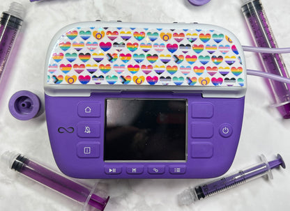 LGBTQIA hearts Nutricia pump sticker