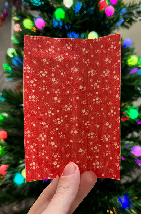 Red floral Winter Tubie tape collection