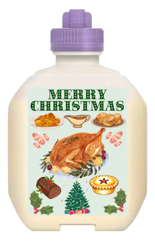 (Nestle Peptamen) Christmas meal tubie edition - Foodie al Tubie feed bottle stickers