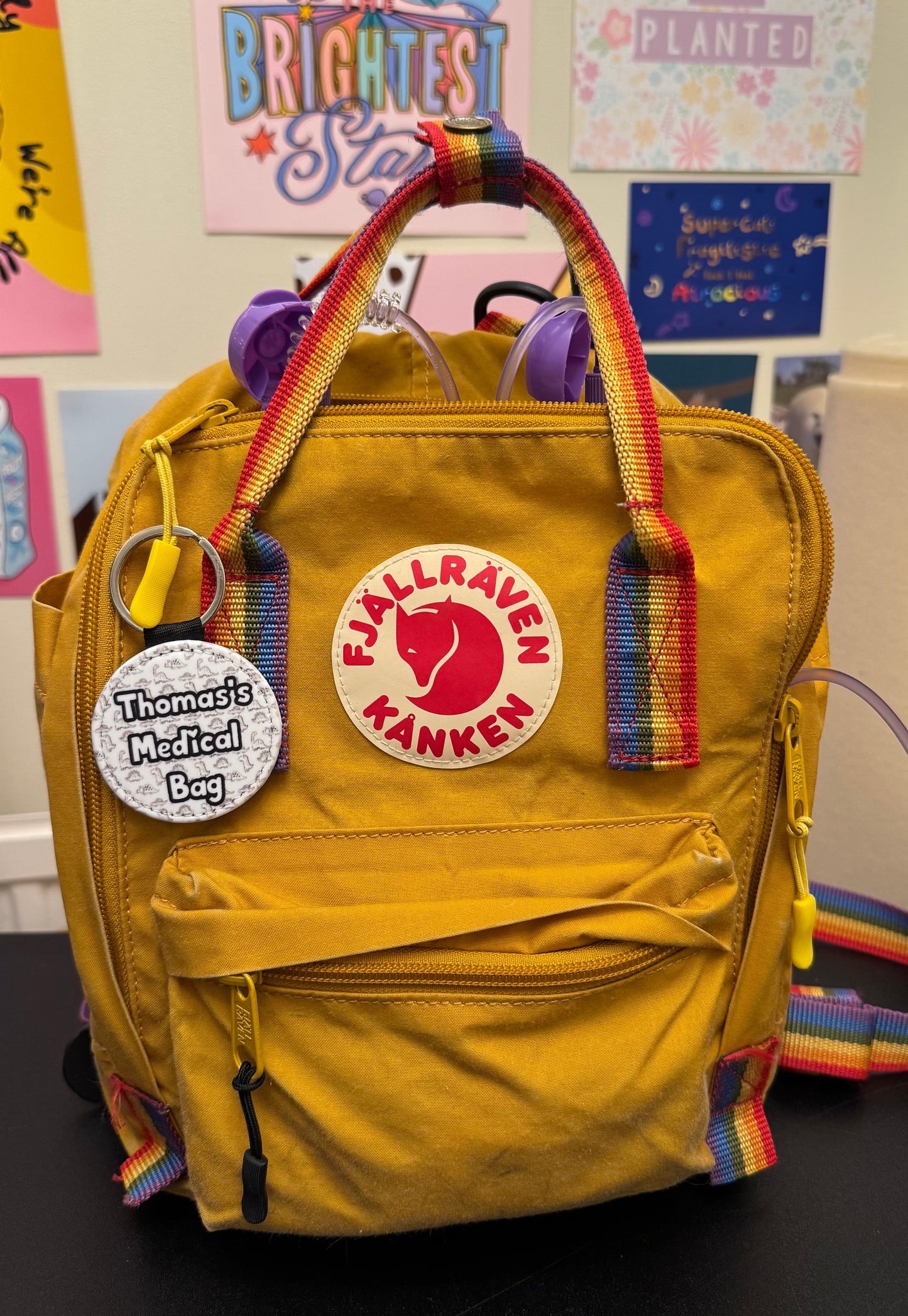 Dinos Mini personalised bag tag - “your NAME! Medical bag” 5cm medical bag tag!