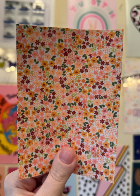 petite warm pinks summer flowers tubie tape
