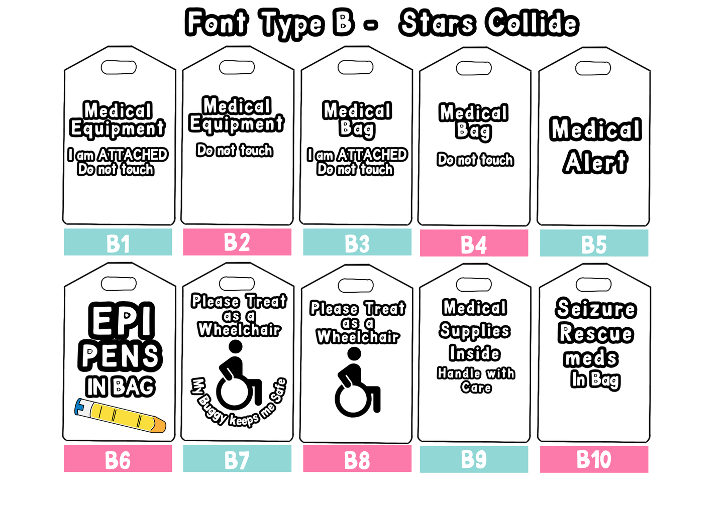 Create Your Own Christmas Medical Bag Tag