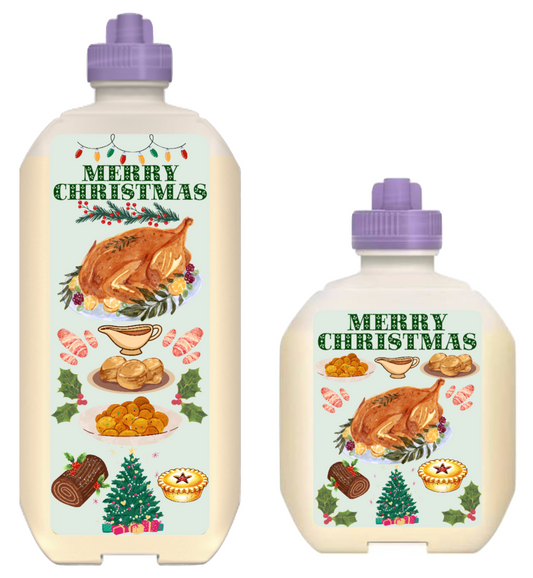 (Nestle Peptamen) Christmas meal tubie edition - Foodie al Tubie feed bottle stickers