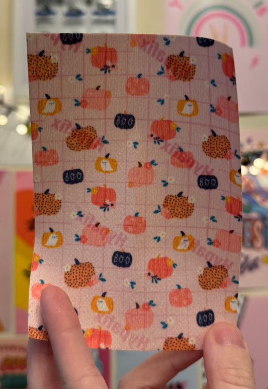 Boo! Cute pink funky pumpkins! Halloween tubie tape