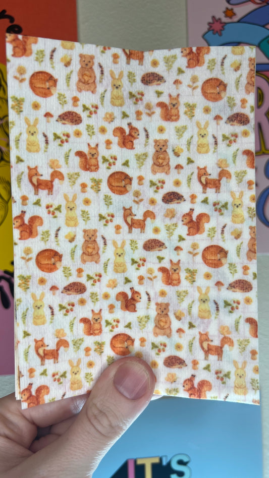 Forest friends bears, rabbits and foxes Tubie tape