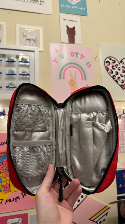 travel meds case with personalised name medical tag (medical supplies NOT included)