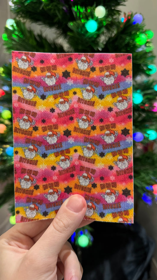 Adult swearing rainbow Santa “Ho Ho Ho B*tches”! Winter Tubie tape collection