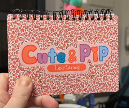Cute & Pip A6 note book with sticky notes