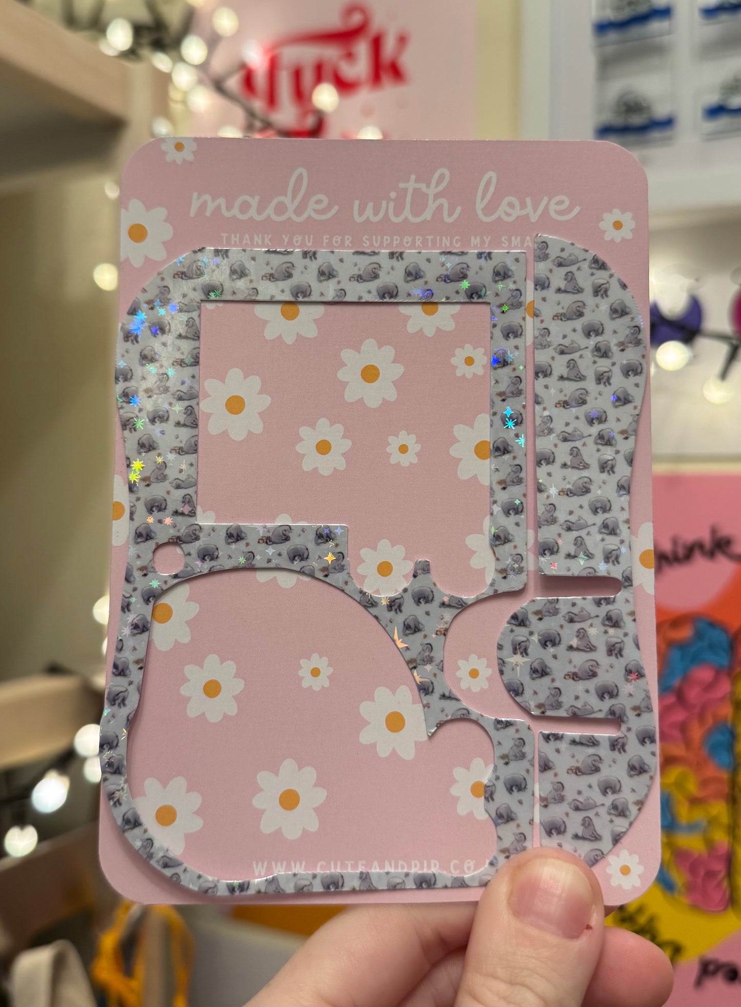 Eeyore Winnie the Pooh Abbott non-personalised pump sticker