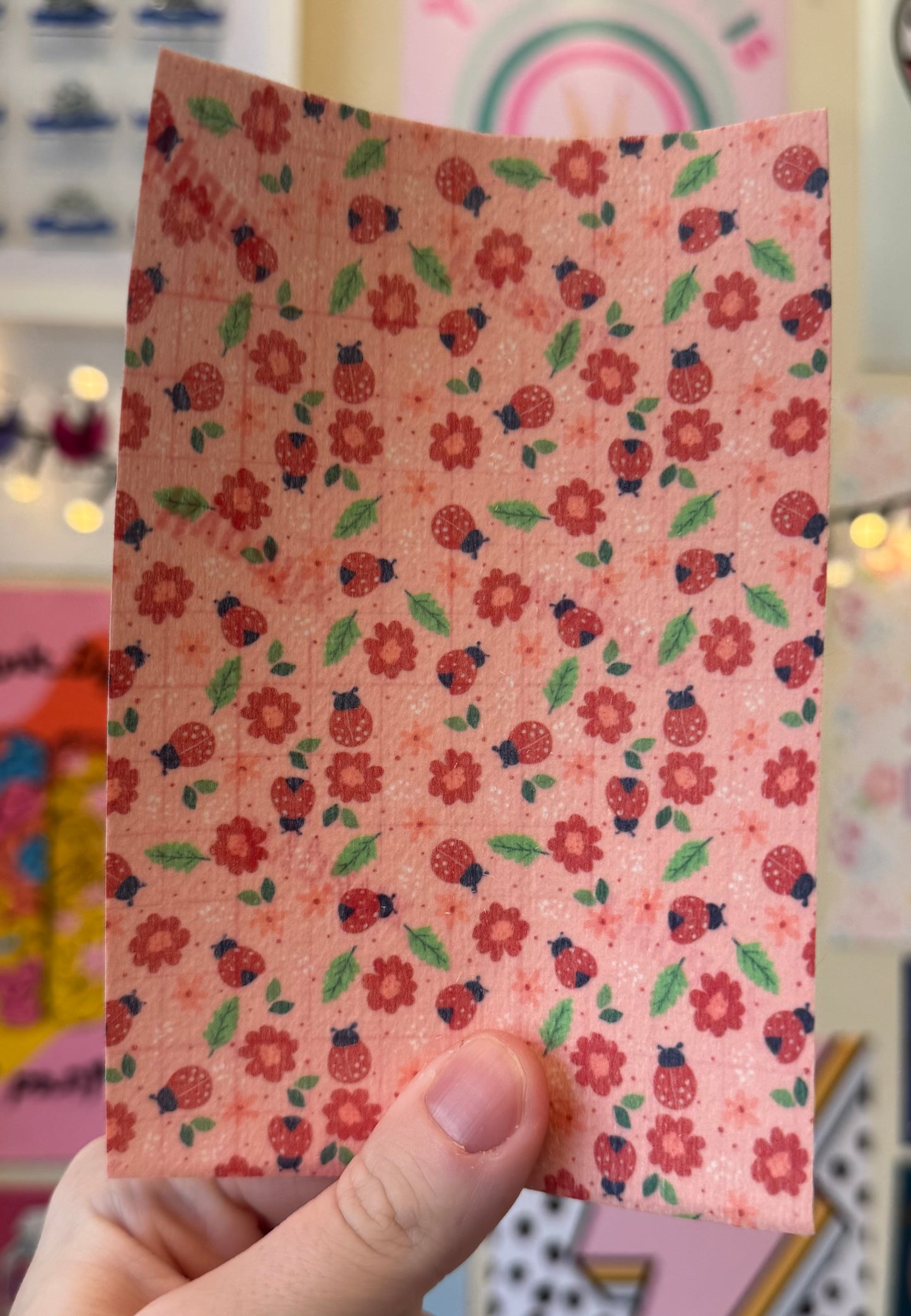 Ladybirds / ladybugs and flowers Cute petite summer 2025 patterns Tubie tape