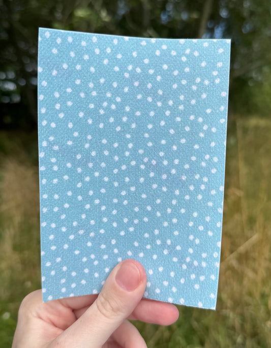 Blue with white dots tubie tape