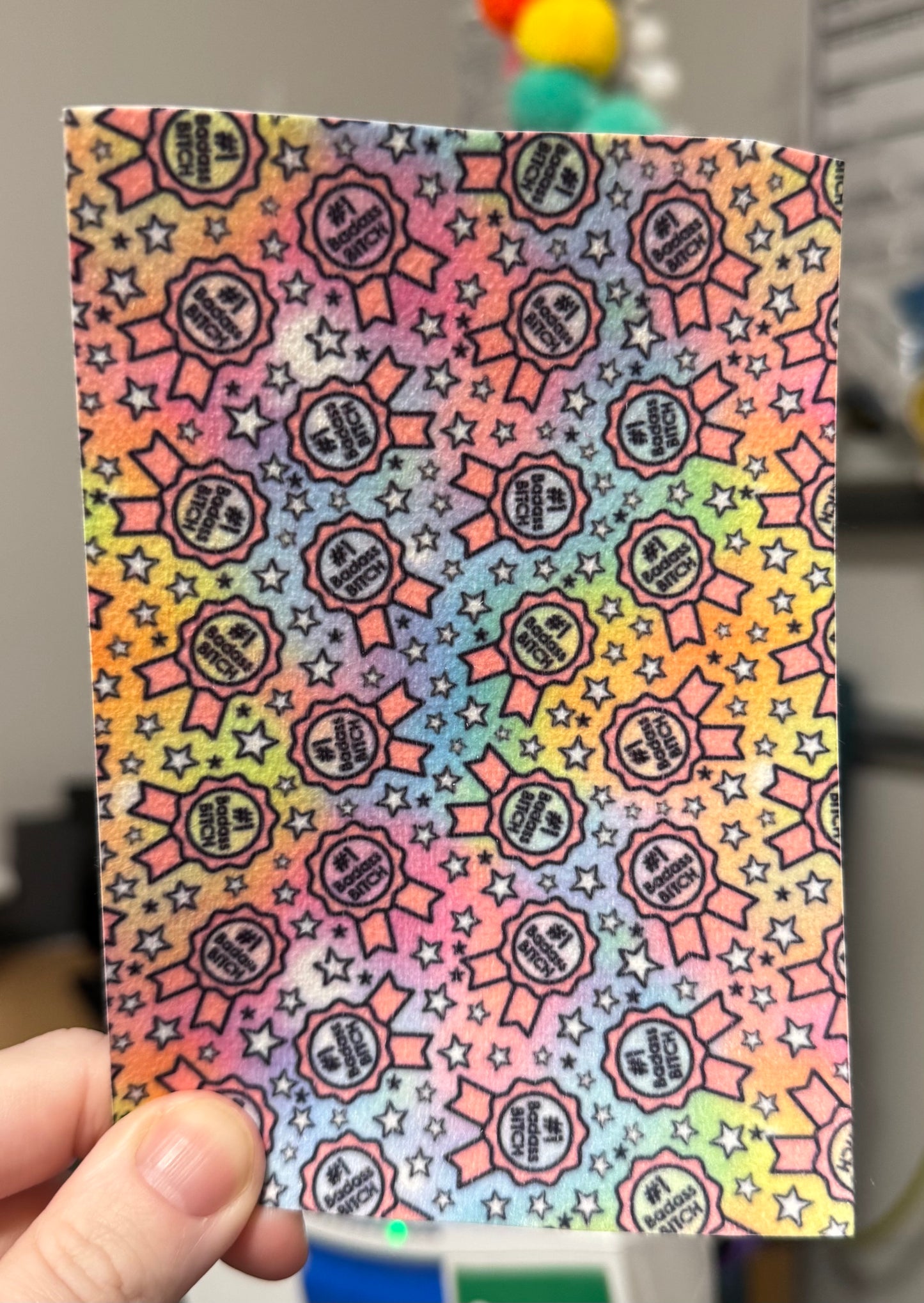 badass B*tch rainbow medal tubie tape
