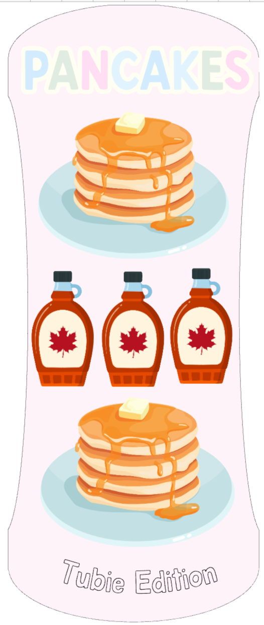 Pancakes tubie edition - Foodie al Tubie feed bottle stickers