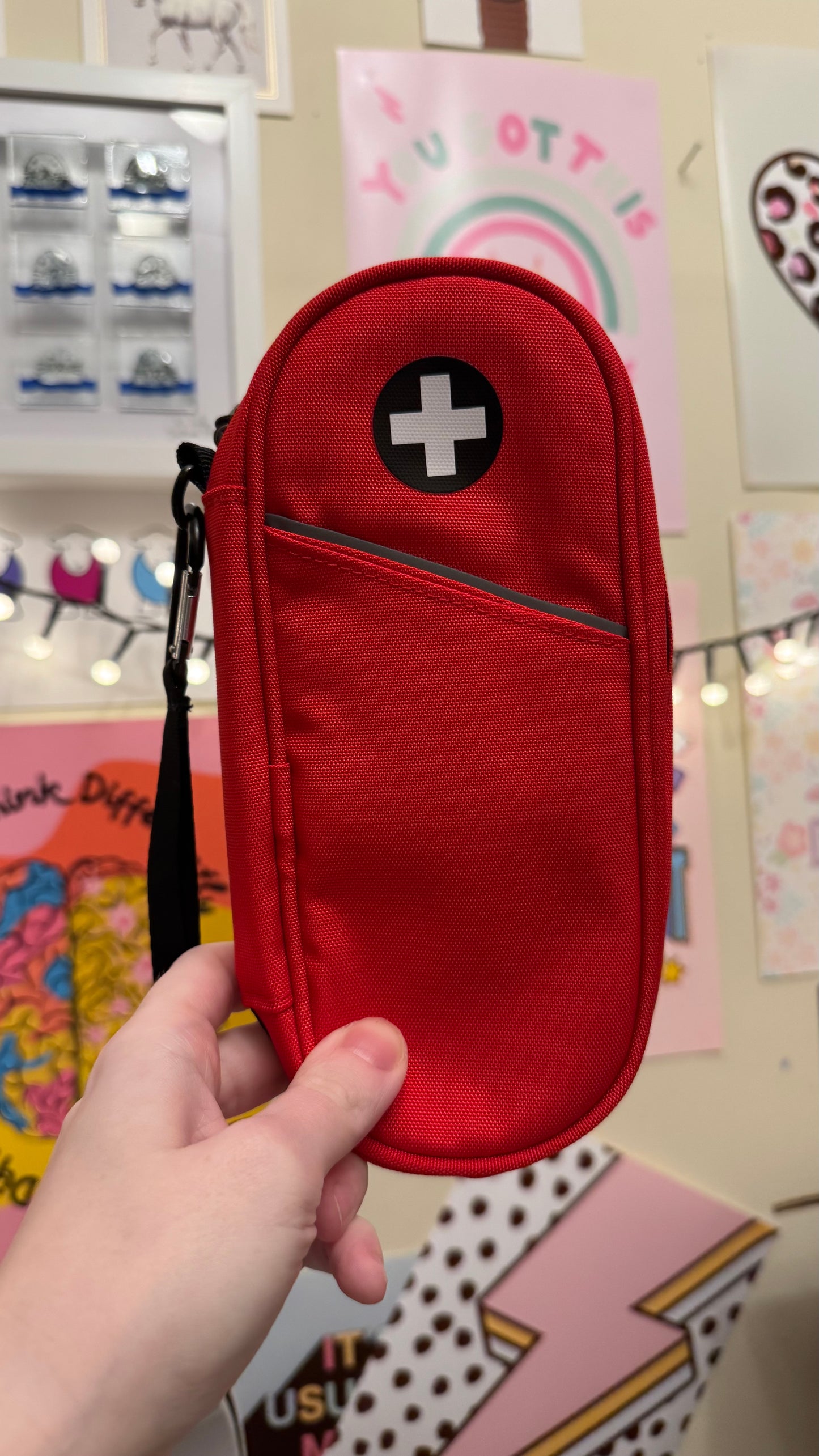 travel meds case with personalised name medical tag (medical supplies NOT included)