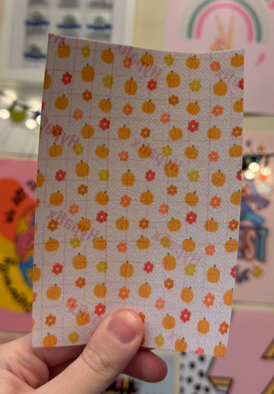 Petite pumpkins and flowers Halloween tubie tape