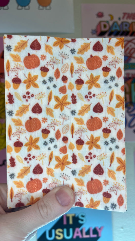 Cute autumn leaves and acorns Tubie tape