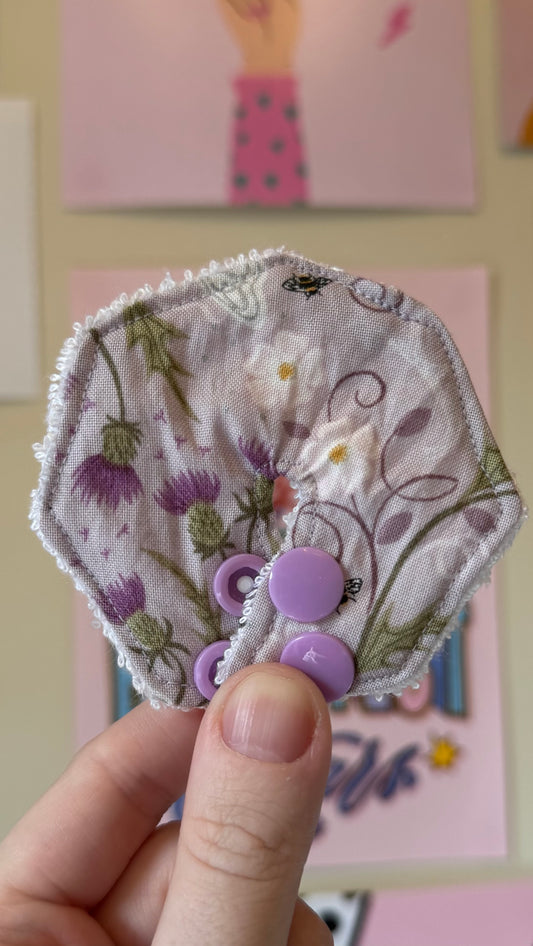 Purple Scottish flowers and thistles Tubie pad