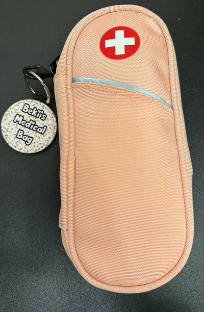 Cute ducks & ducklings Mini personalised bag tag - “your NAME! Medical bag” 5cm medical bag tag!